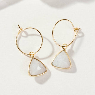 Moonstone Hoops - Simply Sunflowers