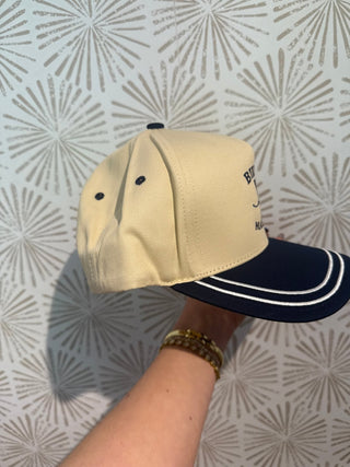 Navy Bikinis and Martinis Hat - Simply Sunflowers
