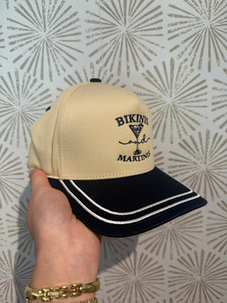 Navy Bikinis and Martinis Hat - Simply Sunflowers