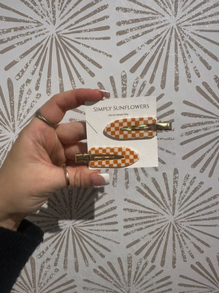 Neutral Makeup Barrettes - Simply Sunflowers