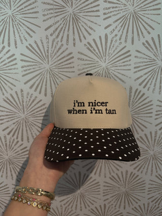 Nicer When I'm Tan Trucker Hat - Simply Sunflowers