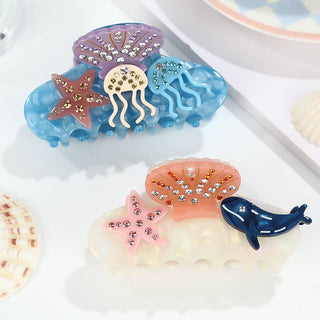 Ocean Creatures Decor Hair Claw, Summer Beach Accessories - Simply Sunflowers