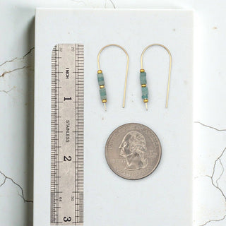 Ocean Wave Silver Threader Earrrings - Simply Sunflowers