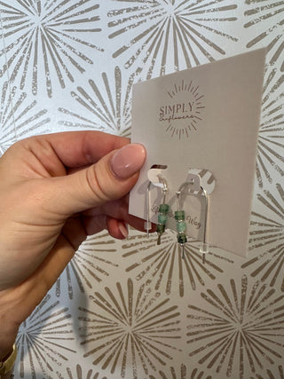 Ocean Wave Silver Threader Earrrings - Simply Sunflowers