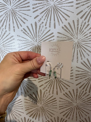 Ocean Wave Silver Threader Earrrings - Simply Sunflowers