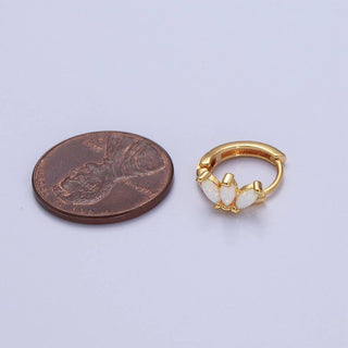 Opal Marquise Huggies - Simply Sunflowers