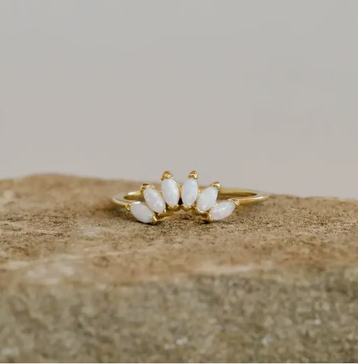 Opal Crown Ring