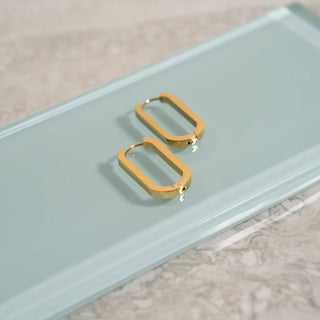 Oval Huggie Hoops - Simply Sunflowers