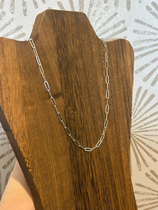 Paperclip Silver Necklace - Simply Sunflowers