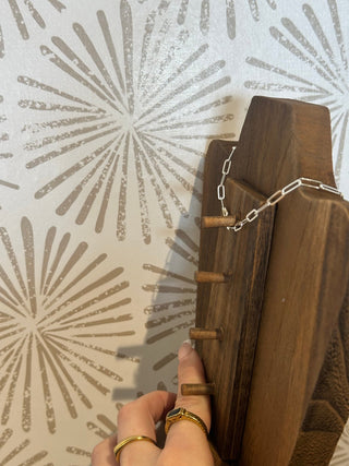 Paperclip Silver Necklace - Simply Sunflowers