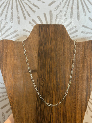 Paperclip Silver Necklace - Simply Sunflowers