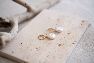 Pearl Huggie Earrings - Simply Sunflowers