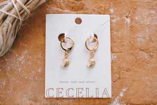 Pearl Huggie Earrings - Simply Sunflowers