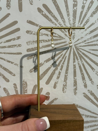 Pearl Huggie Earrings - Simply Sunflowers