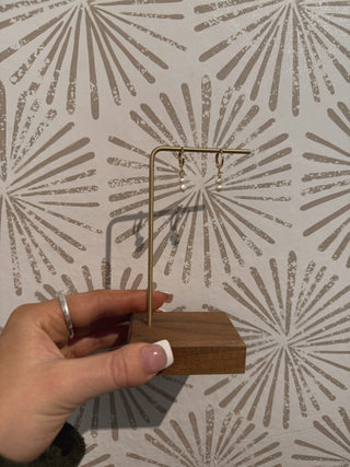 Pearl Huggie Earrings - Simply Sunflowers