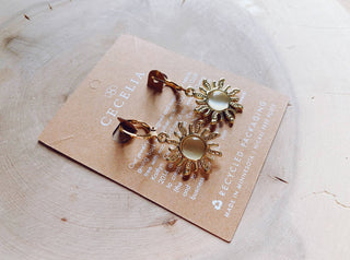 Pearl Huggie Earrings - Simply Sunflowers