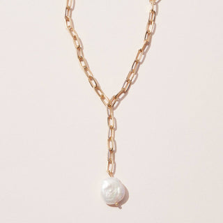 Pearl Lariat Drop Necklace - Simply Sunflowers