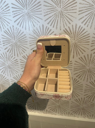 Pink Antique Jewelry Case - Simply Sunflowers