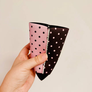 Pink & Brown Polka Dot Pattern Koozie - Simply Sunflowers