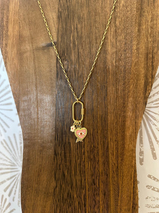 Pink Charm Necklace - Simply Sunflowers