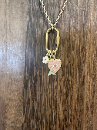 Pink Charm Necklace - Simply Sunflowers