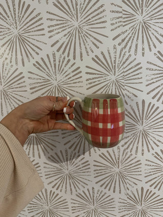 Plaid Christmas Mug - Simply Sunflowers