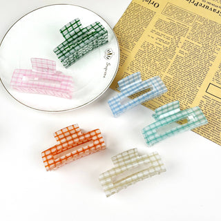 Plaid Claw Clip - Simply Sunflowers