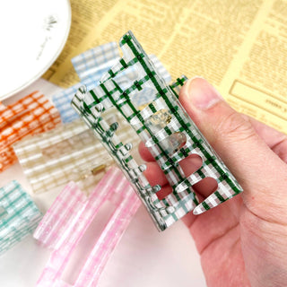 Plaid Claw Clip - Simply Sunflowers