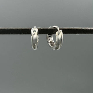 Polished Up Silver Huggies - Simply Sunflowers