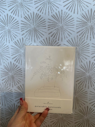 Potted Plants Paintable Notecards - Simply Sunflowers