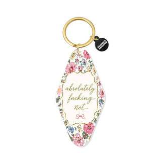 Printed Keychain Absolutely Fucking Not Floral - Simply Sunflowers