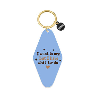 Printed Keychain I Want to Cry - Simply Sunflowers