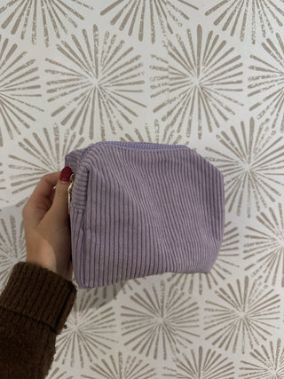 Purple Corduroy Makeup Bag - Simply Sunflowers