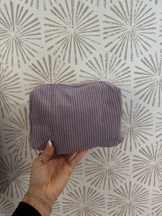Purple Corduroy Makeup Bag - Simply Sunflowers