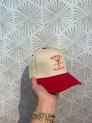 Red Bikinis and Martinis Trucker Hat - Simply Sunflowers