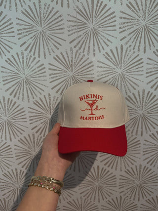 Red Bikinis and Martinis Trucker Hat - Simply Sunflowers