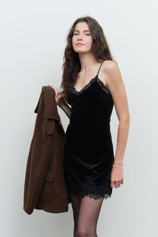Red Wine Velvet Dress - Simply Sunflowers