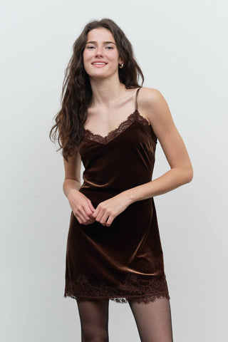 Red Wine Velvet Dress - Simply Sunflowers