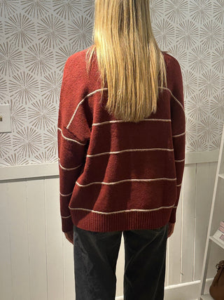 Red Wood Sweater - Simply Sunflowers