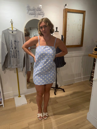 Regina Polka Dot Mini Dress - Simply Sunflowers