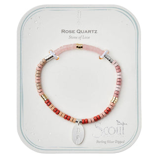 Rose Quartz Intention Charm Bracelet - Simply Sunflowers