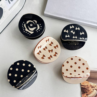 Round Polka Dot Clip - Simply Sunflowers