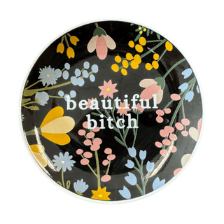 Round Trinket Tray Beautiful Bitch - Simply Sunflowers