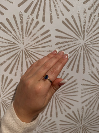 Royal Blue Solitaire Ring - Simply Sunflowers