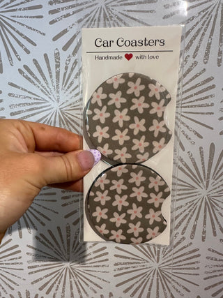 Sage Daisies Car Coasters - Simply Sunflowers