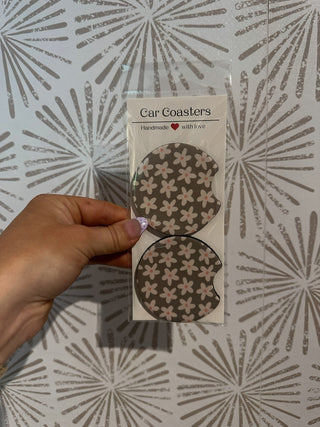 Sage Daisies Car Coasters - Simply Sunflowers