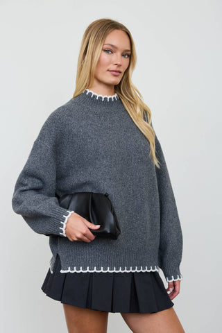 Scalloped Pullover Sweater - Simply Sunflowers