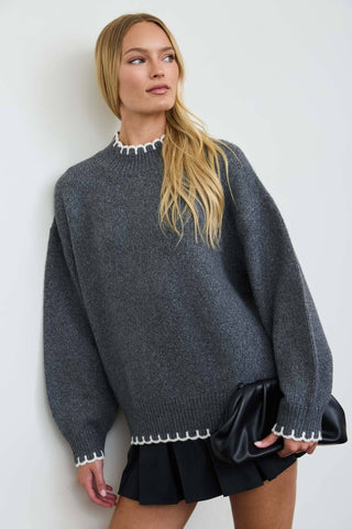 Scalloped Pullover Sweater - Simply Sunflowers