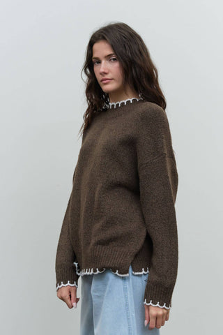 Scalloped Pullover Sweater - Simply Sunflowers