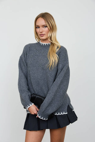Scalloped Pullover Sweater - Simply Sunflowers